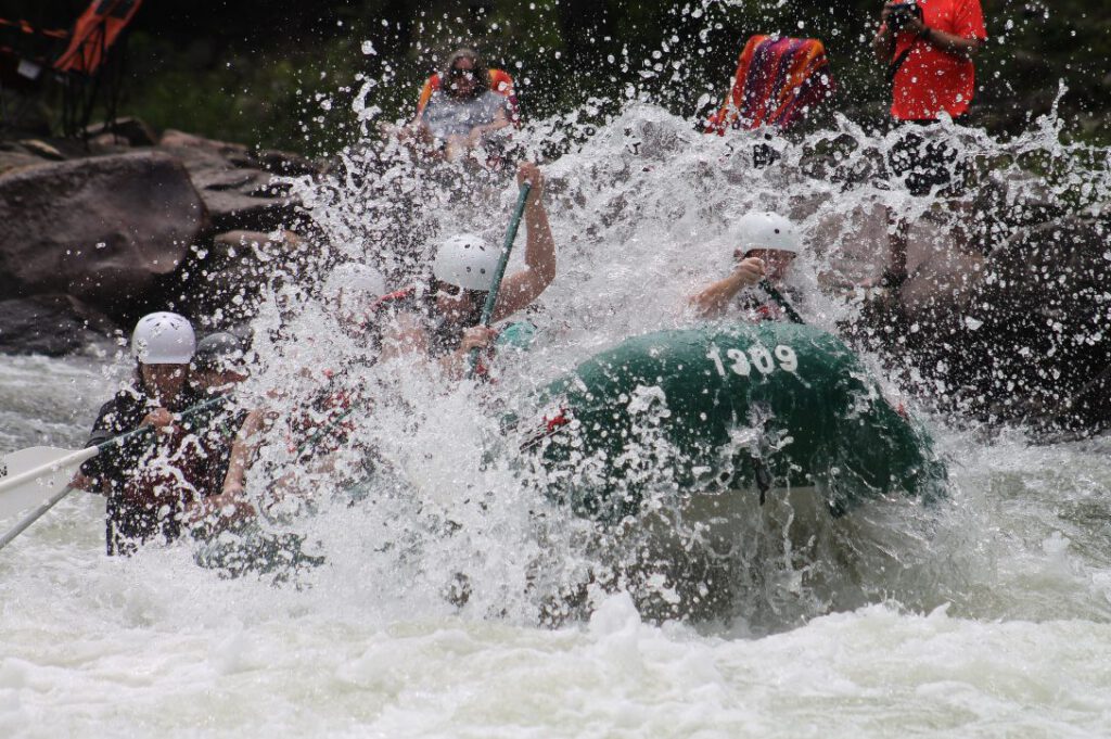 Rafting on a wild river by Julie Thornton